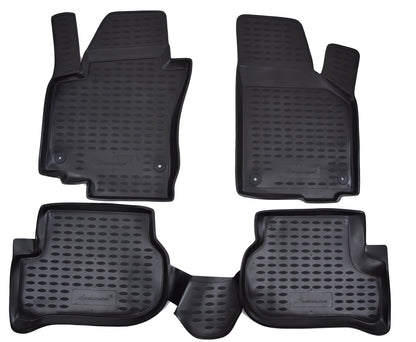 Covorase din cauciuc tip tavita Premium, Volkswagen Golf Plus, MPV, 2004-2014