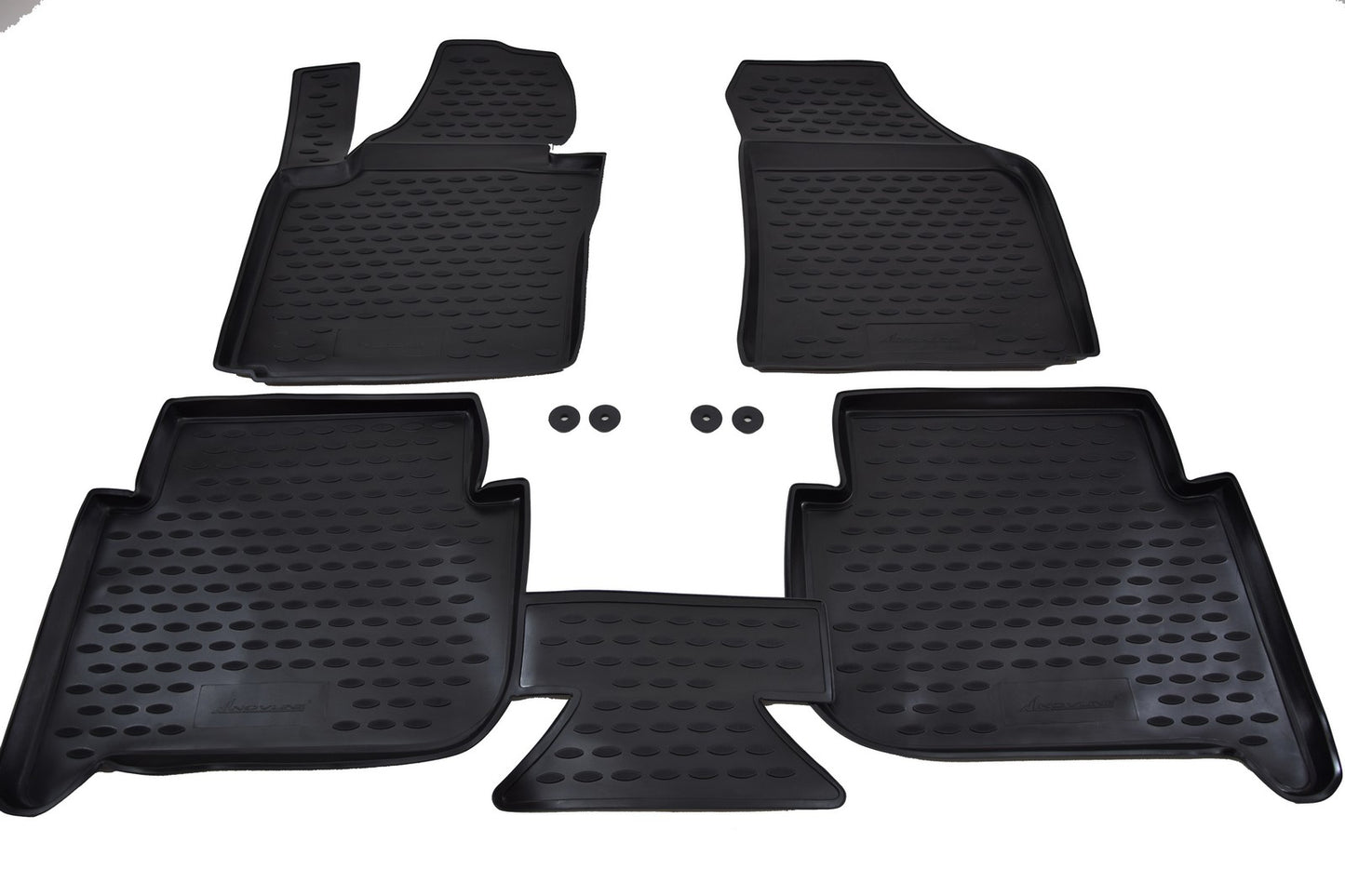 Covorase din cauciuc tip tavita Premium, Volkswagen Touran, MPV, 2006-2014