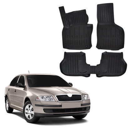 Covorase din cauciuc tip tavita SCOUTT, Skoda Octavia II, 2004-2012