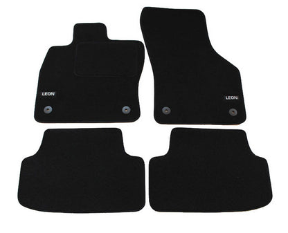 Covorase din velur cu logo, Seat Leon, 2012-2020