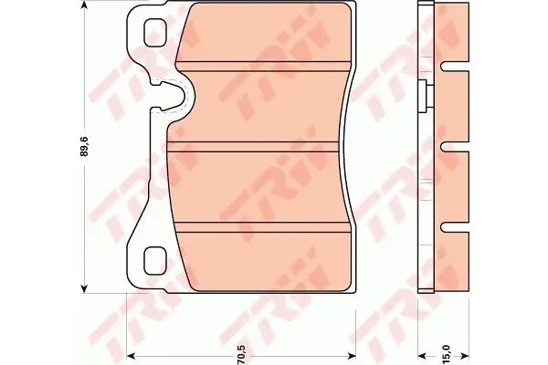 Set placute frana disc, BMW, Alfa Romeo, Lamborghini, Ferrari, Nsu 75, 2500-3.3, V8 Cupe, Diablo, Seria 5, 2.5-3.2 Cupe, 6, 1500-2000, TRW GDB270
