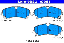 Set placute frana, frana disc TRW - 13.0460-5686.2