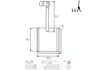 Perie electromotor, 94x82x26 mm, AS-PL SB5012