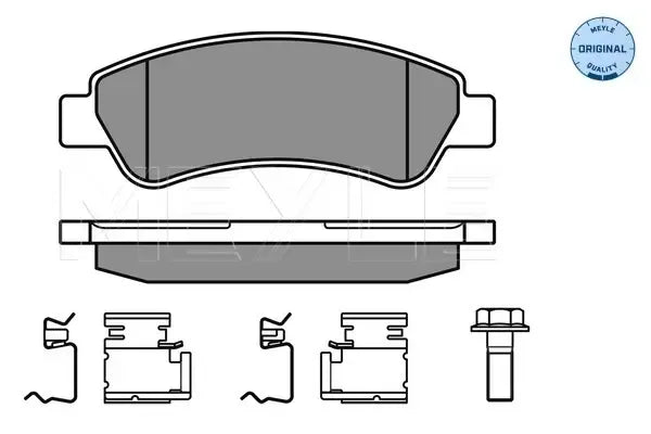 Set placute frana disc, Citroen, Fiat, Peugeot Ducato, Jumper, 166x101x78 mm, Meyle 0252446519