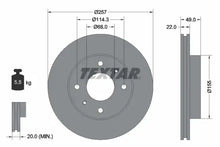 Disc frana, Nissan, Infiniti Primera, Primera Hatchback, Axxess, Prairie Pro, Primera Traveller, Almera, Almera Ii Hatchback, Ø257 mm, Textar 92056300