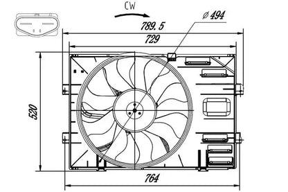 Ventilator, radiator NRF - NRF47918