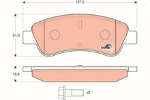 Set placute frana disc, Citroen, Peugeot, Opel, DS 208, C3, Berlingo, Berlingo First Autoutilitara, Limuzina Spatioasa (, 142x81x84 mm, TRW GDB1463
