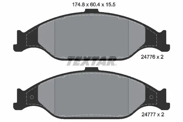Set placute frana, frana disc Textar pentru Ford Usa - 2477601