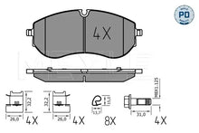 Set placute frana, frana disc Meyle pentru Man - 0252249320/PD