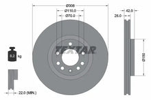 Disc frana Textar pentru Opel, Saab - 92110905