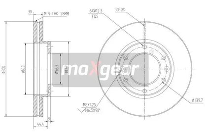 Disc frana, Hyundai, Ø300 mm, Maxgear 192231