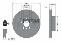 Disc frana Textar pentru BMW - 92326805