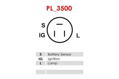 Generator alternator, Toyota, 264x190x184 mm, AS-PL A6113