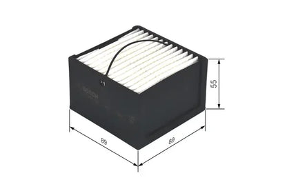 Filtru combustibil, Man, 99x99x76 mm, Bosch F026402150
