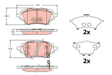 Set placute frana, frana disc TRW pentru Toyota - GDB2344