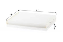 Filtru aer habitaclu -Filter, Hyundai, Kia Santa Fe, Optima, Grandeur, Grand Santa Fe, Sonata, Santa Fe Iii Autoutilitara, 260x236x28 mm, Mann CU26017