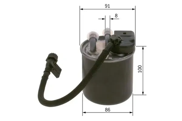 Filtru combustibil, Mercedes-Benz, 138x108x108 mm, Bosch F026402841