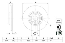 Disc frana Bosch pentru Jaguar, Land Rover - 0986479G33
