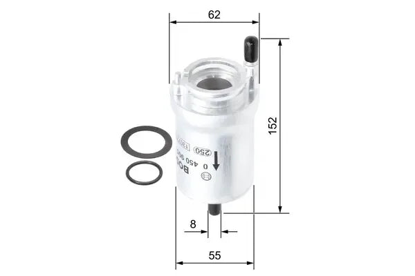 Filtru combustibil, Skoda, VW, SEAT, Audi Fabia, Fabia I Combi, Fabia I Limuzina, Cordoba, Ibiza, New Beetle, Leon, 173x74x73 mm, Bosch 0450905925