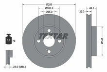 Disc frana Textar pentru Toyota - 92125903