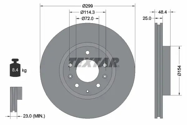 Disc frana Textar pentru Mazda - 92180703