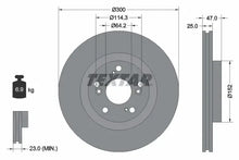 Disc frana, Honda Integra Cupe, Civic Vii Hatchback, Ø300 mm, Textar 92125000