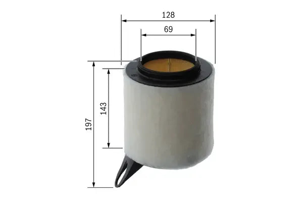 Filtru aer, BMW, 232x169x165 mm, Bosch F026400095