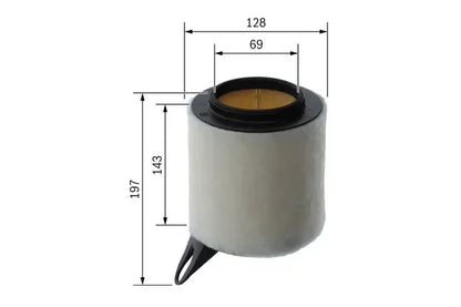 Filtru aer, BMW, 232x169x165 mm, Bosch F026400095