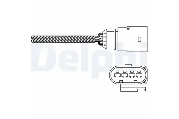 Sonda lambda, Audi, SEAT, Skoda, 154x58x54 mm, Delphi ES2028912B1