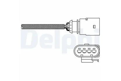 Sonda lambda, Audi, SEAT, Skoda, 154x58x54 mm, Delphi ES2028912B1