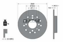 Disc frana, Peugeot, Opel, Citroen, DS 208, Ds 3, Ds 3 Crossback, 2008, Corsa F, C4, C4 X, Mokka, Frontera, C3, C3 Aircross, Ø249 mm, Textar 92325803