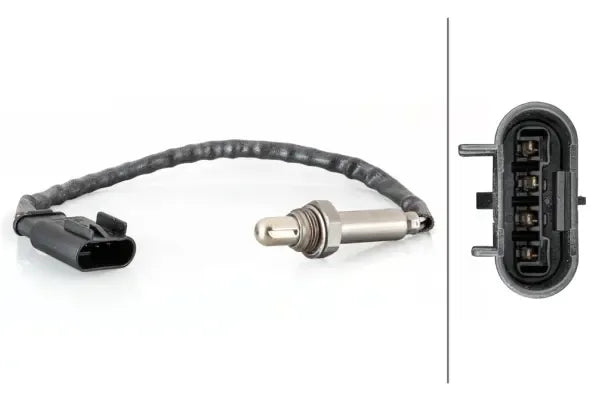 Sonda lambda, Fiat, Alfa Romeo, Lancia, Abarth, Ford Punto, Punto Evo, Mito, Panda, Ypsilon, Grande Punto, 192x156x38 mm, Hella 6PA358103531