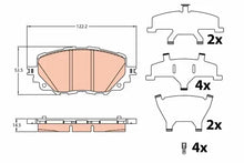 Set placute frana, frana disc TRW pentru Mazda - GDB2200
