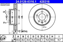 Disc frana TRW pentru Man - 24.0128-0316.1