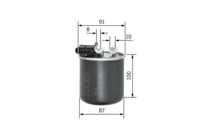 Filtru combustibil, Mercedes-Benz, 145x110x112 mm, Bosch F026402838