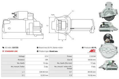 Starter As-Pl - S3172S