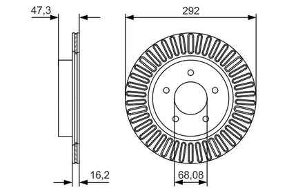 Disc frana, Nissan, Renault X-trail, Koleos, Qashqai, Austral, Leaf, Espace, Ø292 mm, Bosch 0986479D20