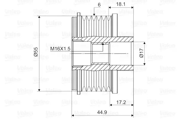 Sistem Roata Libera Generator, Dacia, Renault, 89x82x68 mm, Valeo VAL588061