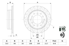 Disc frana Bosch pentru Lexus, Toyota - 0986479F07