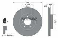 Disc frana Textar pentru Mazda - 92130403