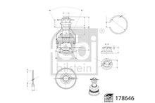 Articulatie sarcina ghidare, Suzuki, 136x97x86 mm, Febi Bilstein FE178646