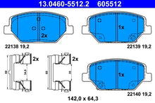 Set placute frana, frana disc TRW pentru Opel - 13.0460-5512.2