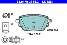 Set placute frana, frana disc TRW pentru Mercedes-Benz - 13.0470-3884.2