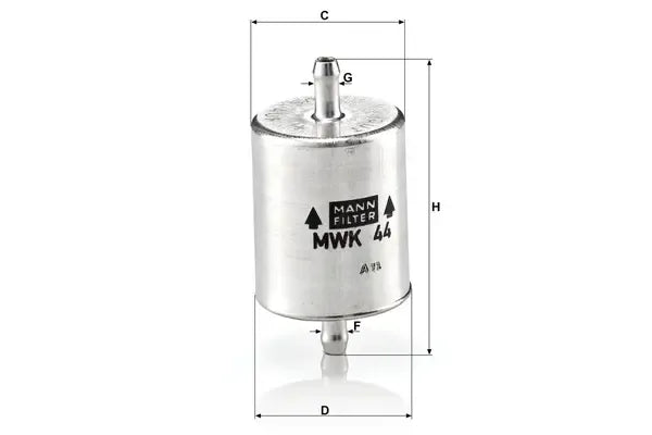 Filtru combustibil -Filter, BMW, Cagiva, Ducati, Triumph, 106x58x56 mm, Mann MWK44