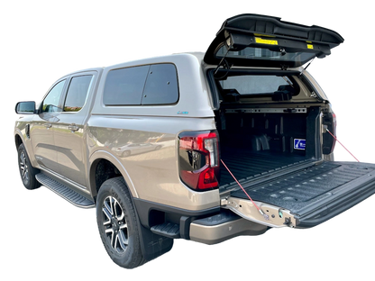 Hardtop Aeroklas cu geamuri cu deschidere laterala (pop-out/pop-up) si inchidere centralizata, Ford Ranger Raptor, cabina dubla, 2022-