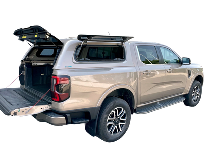 Hardtop Aeroklas cu geamuri cu deschidere laterala (pop-out/pop-up) si inchidere centralizata, Ford Ranger Raptor, cabina dubla, 2022-