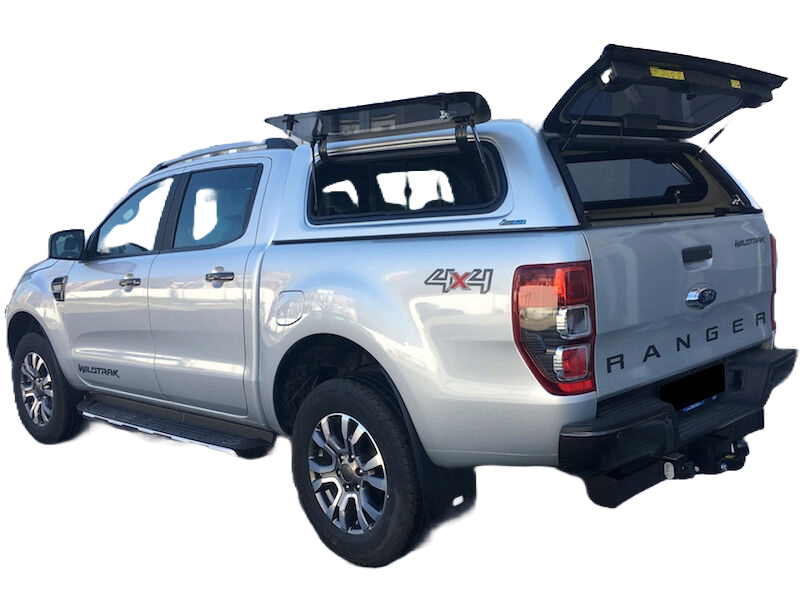 Hardtop Aeroklas cu geamuri cu deschidere laterala (pop-up vopsit), Ford Ranger/Raptop/Wildtrack, cabina dubla, 2011-2022