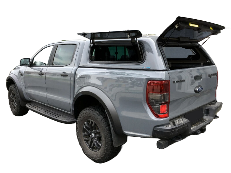 Hardtop Aeroklas cu geamuri cu deschidere laterala (pop-up vopsit), Ford Ranger/Raptop/Wildtrack, cabina dubla, 2011-2022
