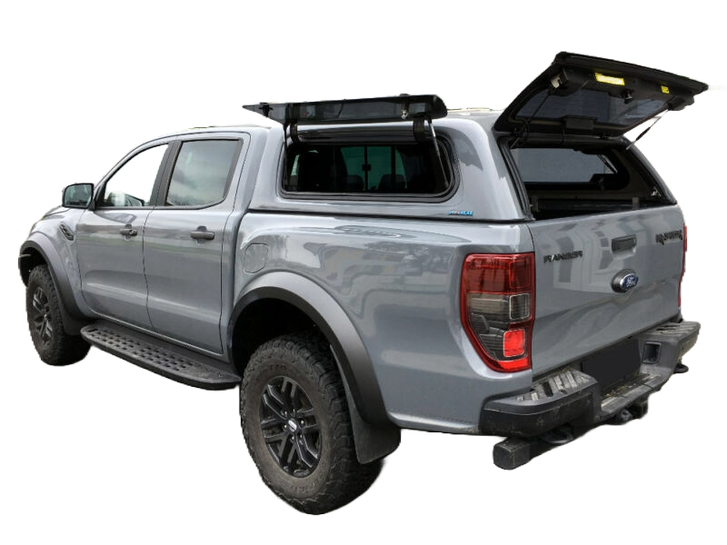 Hardtop Aeroklas cu geamuri cu deschidere laterala (pop-up vopsit), Ford Ranger/Raptop/Wildtrack, cabina dubla, 2011-2022