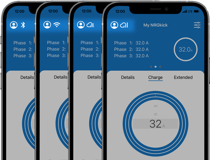 Statie de incarcare portabila NRGkick, monofazic-trifazic, putere maxima 22 kW, conector Type 2
